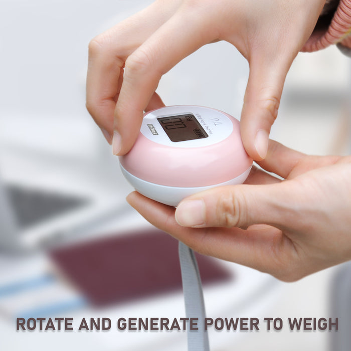 Sansui Electronics Battery-Free Portable Digital Luggage Scale with Nylon Strap (35 kg, White-Pink)