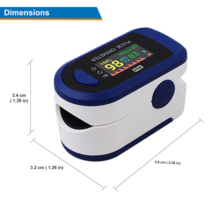 Sansui Digital Pulse Oximeter with Visual Alarm (Made in India) (Deep Blue)