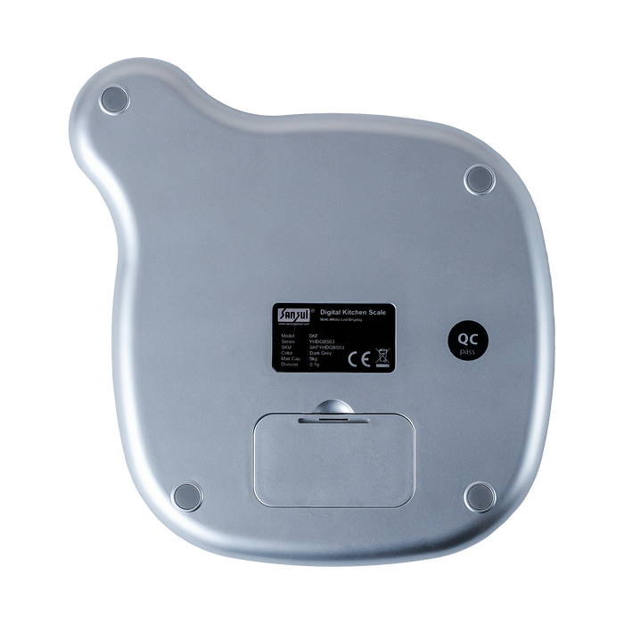Sansui Digital Kitchen Scale - White LED - (5 kg, Grey)