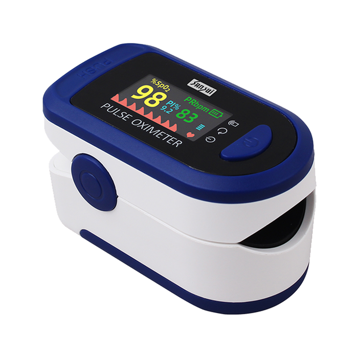 Sansui Digital Pulse Oximeter with Visual Alarm (Made in India) (Deep Blue)