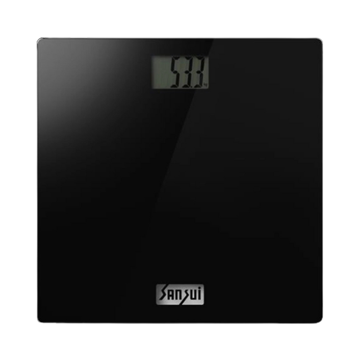 Sansui Digital Personal Human Body Weighing Scale, Bathroom Weight Machine (150 kg, Black)