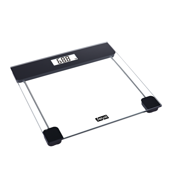 Sansui Personal Weighing Scale, Bathroom Weight Machine with Backlight LCD Display (180 kg, Transparent)